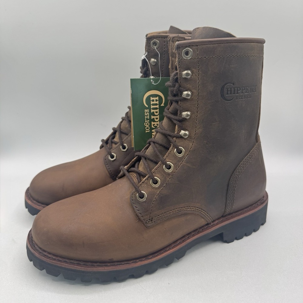 Chippewa Wood Classic 2.0 Boots Men's Size 10.5 D Brown Leather Soft Toe